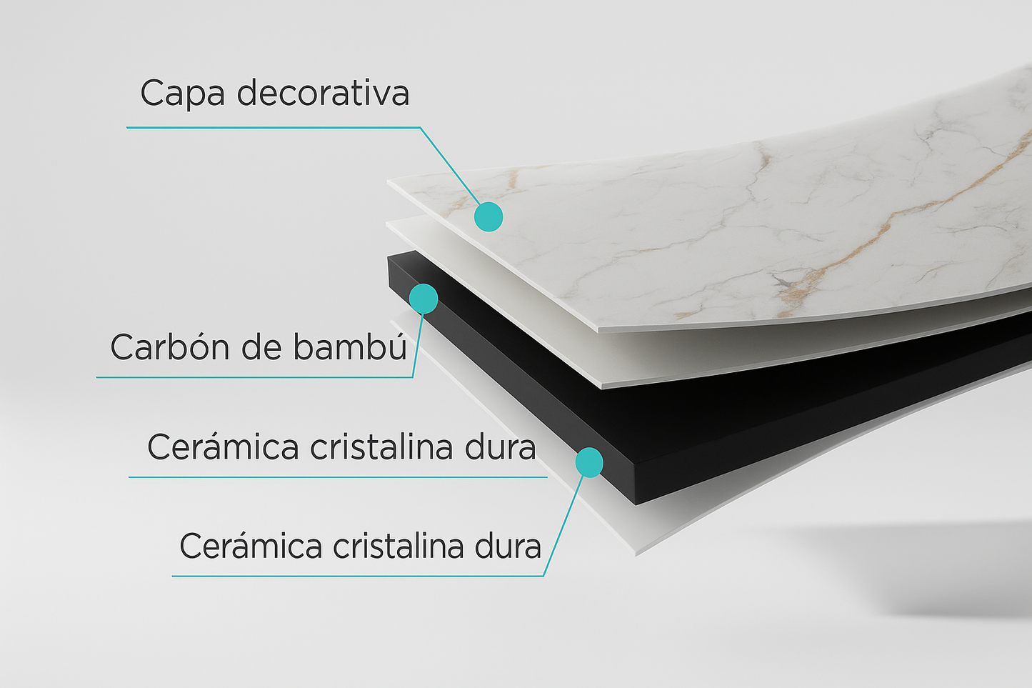 Placas de pvc marmol de polvo de bambú facil de colocar